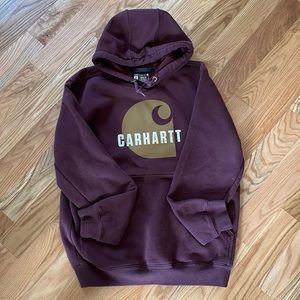 Maroon Carhartt Hoodie, size M, loose fit